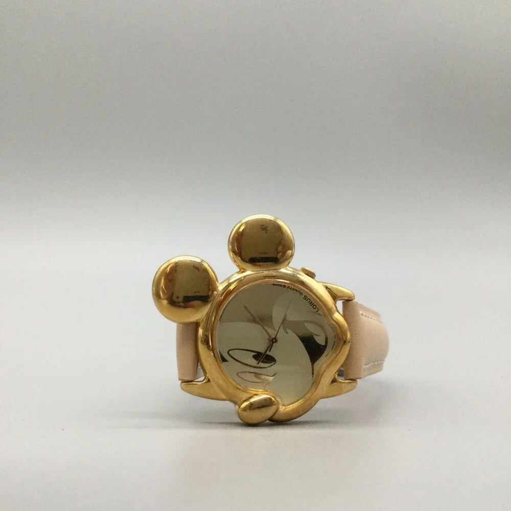 Vintage Lorus Disney Mickey Mouse Womens Watch 42mm Gold Tone New Battery